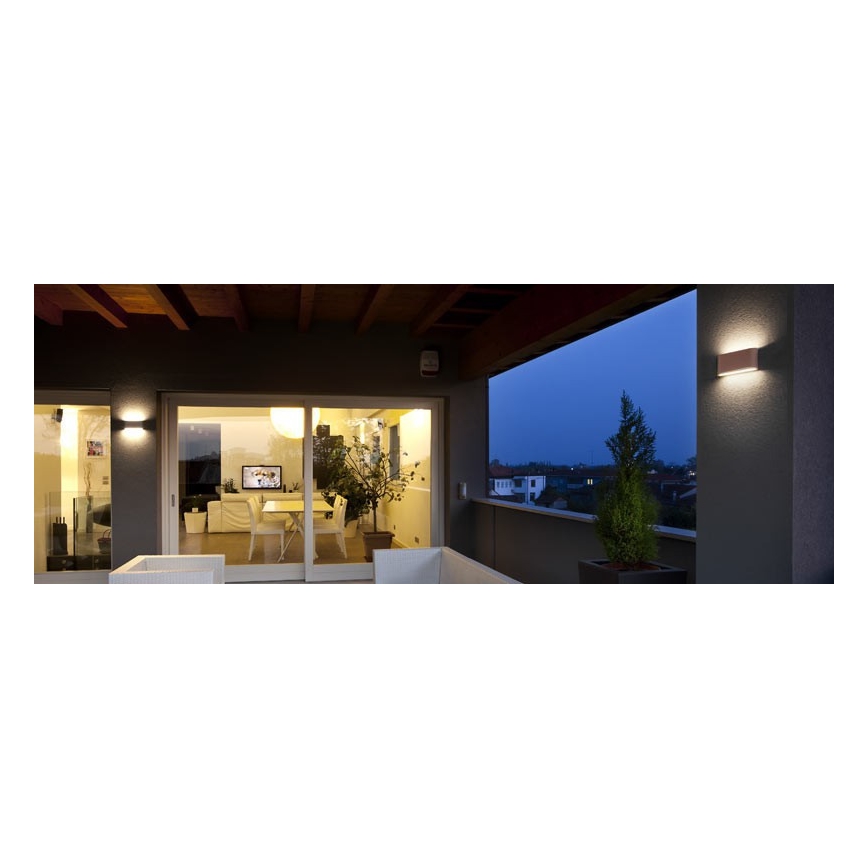 Redo 90453 - KLIPPE spoljno zidno LED svetlo 24W/230V 3000K IP54 braon