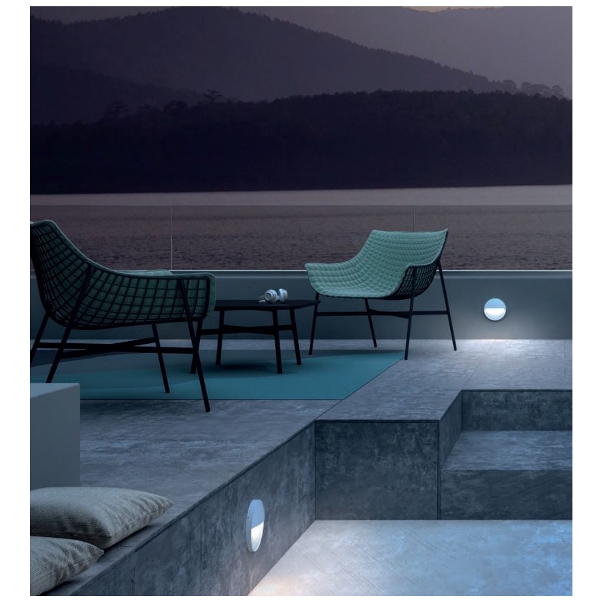 Redo 90472 - LED spoljno zidno svetlo LANDER LED/3W/230V IP54 belo