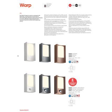 Redo 90484 - WARP LED spoljašnje zidno svetlo LED/8W/230V 3000K IP44 braon