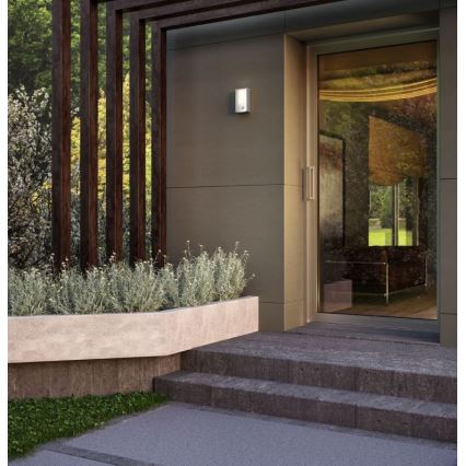 Redo 90486 - LED spoljašnje zidno svetlo sa senzorom WARP LED/8W/230V 3000K IP44 antracit