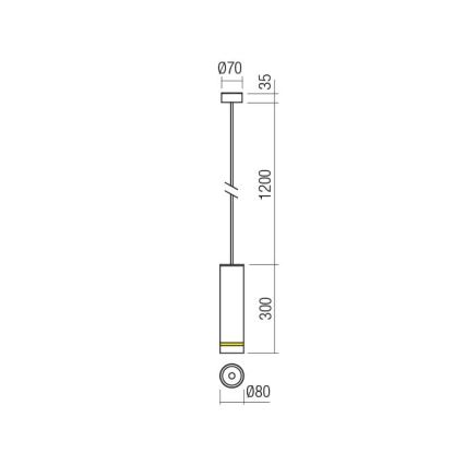 Redo 90513 - LED spoljašnja viseća svetiljka KLOU LED/9W/230V IP54 bela