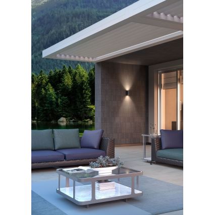 Redo 90530 - LED spoljašnje zidno svetlo BRIO LED/10W/230V 3000K IP54 antracit