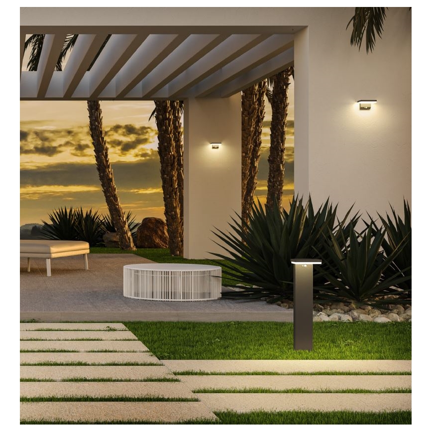 Redo 90535 - Solarno zidno LED svetlo sa senzorom TAIYO LED/2W/3,7V 3000K 2200 mAh IP54 antracit