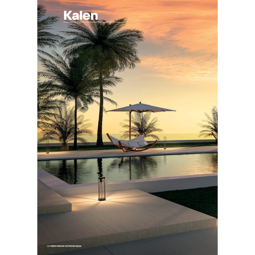 Redo 90578 - LED spoljašnja lampa KALEN LED/8W/230V 3000K 50 cm IP65 antracit