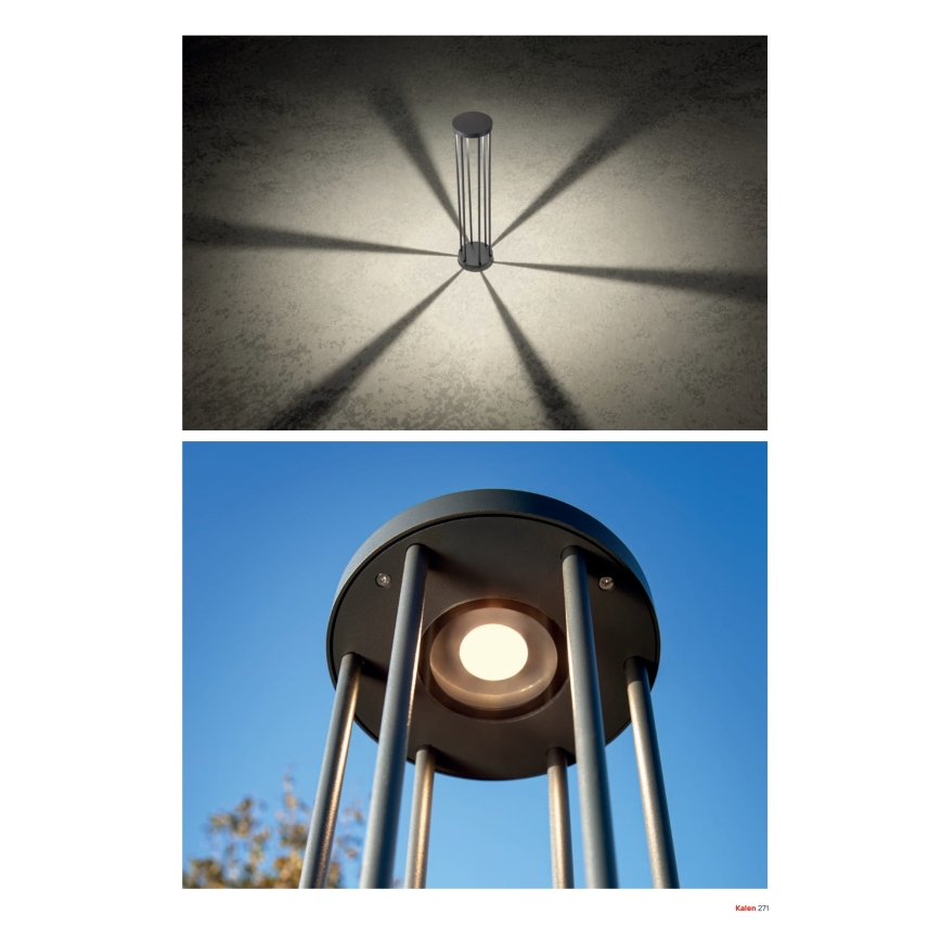 Redo 90578 - LED spoljašnja lampa KALEN LED/8W/230V 3000K 50 cm IP65 antracit