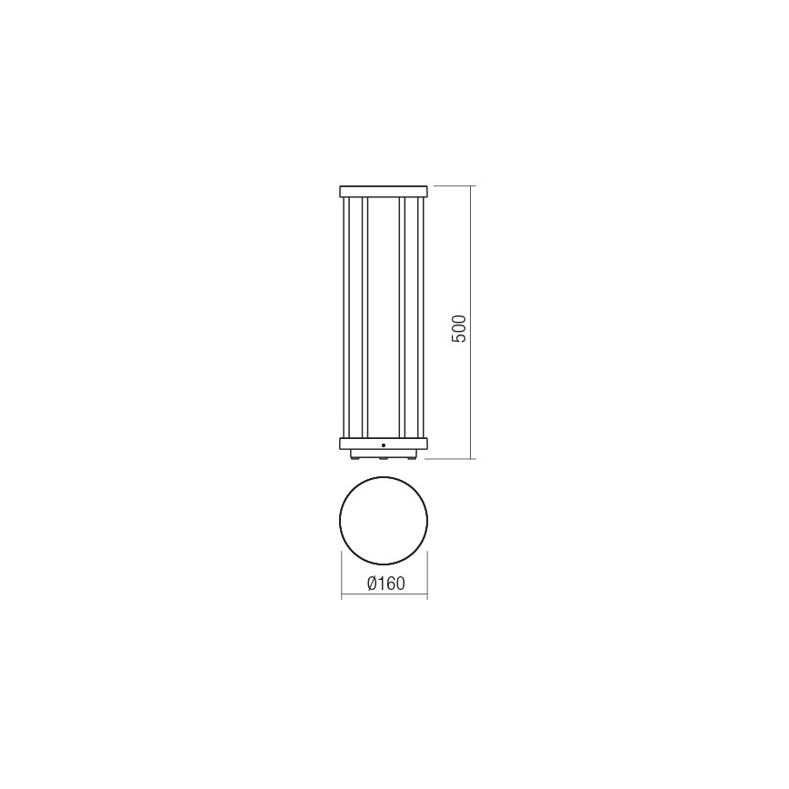 Redo 90578 - LED spoljašnja lampa KALEN LED/8W/230V 3000K 50 cm IP65 antracit