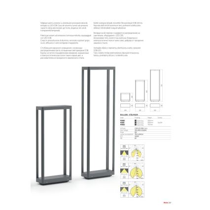Redo 90580 - LED spoljna lampa WAKE LED/8W/230V 3000K 20 cm IP65 antracit