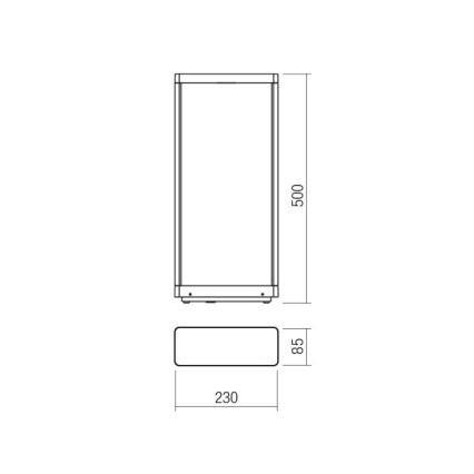 Redo 90581 - LED spoljašnja lampa WAKE LED/8W/230V 3000K 50 cm IP65 antracit