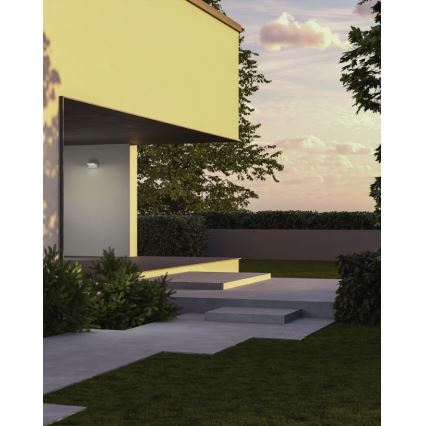 Redo 90587 - LED spoljašnja zidna svetiljka sa senzorom FLIP LED/20W/230V 3000K CRI 90 IP54 antracit