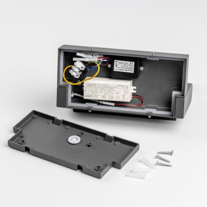 Redo 90587 - LED spoljašnja zidna svetiljka sa senzorom FLIP LED/20W/230V 3000K CRI 90 IP54 antracit