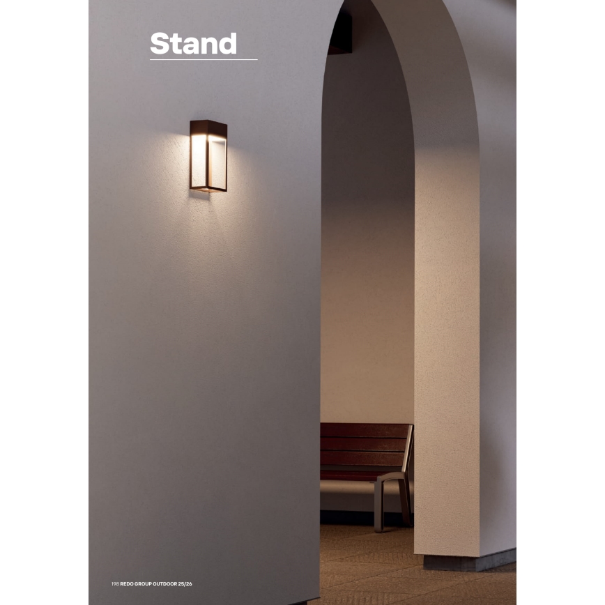 Redo 90604 - LED spoljašnje zidno svetlo STAND LED/20W/230V 3000K CRI 90 IP65 braon