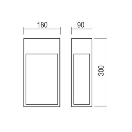 Redo 90604 - LED spoljašnje zidno svetlo STAND LED/20W/230V 3000K CRI 90 IP65 braon