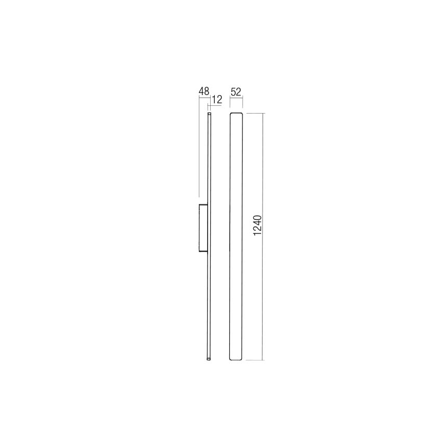 Redo 90622 - LED spoljno zidno svetlo REFLEXA LED/20W/230V 3000K 124 cm IP54 braon