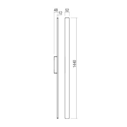 Redo 90624 - Spoljno zidno LED svetlo REFLEXA LED/24W/230V 3000K 144 cm IP54 smeđa