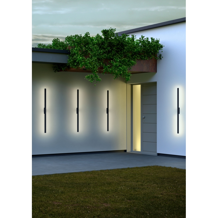 Redo 90625 - LED spoljašnje zidno svetlo REFLEXA LED/24W/230V 3000K 144 cm IP54 crna
