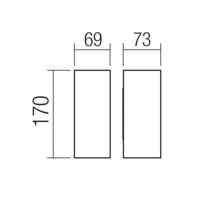 Redo 90635 - LED spoljašnje zidno svetlo SONNY 2xLED/5W/230V 2200/3000/4000K IP54 belo