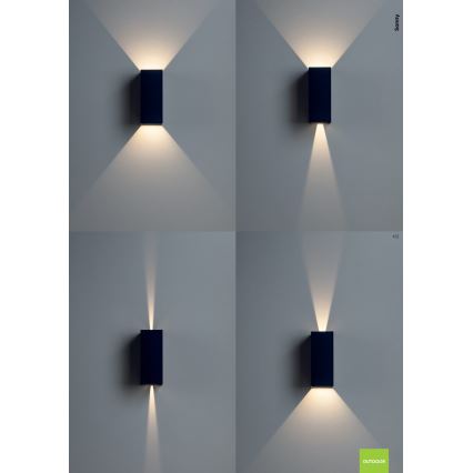 Redo 90637 - LED spoljašnje zidno svetlo SONNY 2xLED/5W/230V 2200/3000/4000K IP54 braon