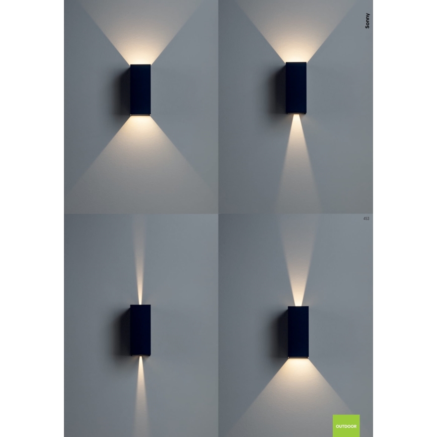 Redo 90637 - LED spoljašnje zidno svetlo SONNY 2xLED/5W/230V 2200/3000/4000K IP54 braon