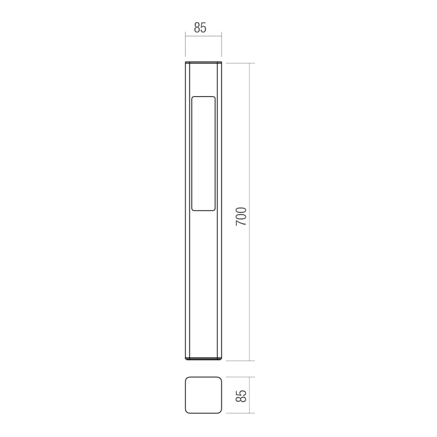 Redo 90673 - Spoljašnja lampa SOLO 1xGU10/35W/230V 70 cm IP65 braon