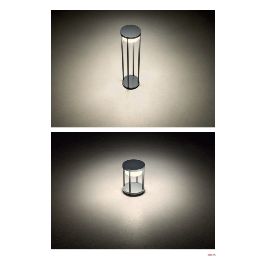 Redo 90676 - LED spoljašnja lampa MAX LED/15W/230V 2700K 80 cm IP65 antracit