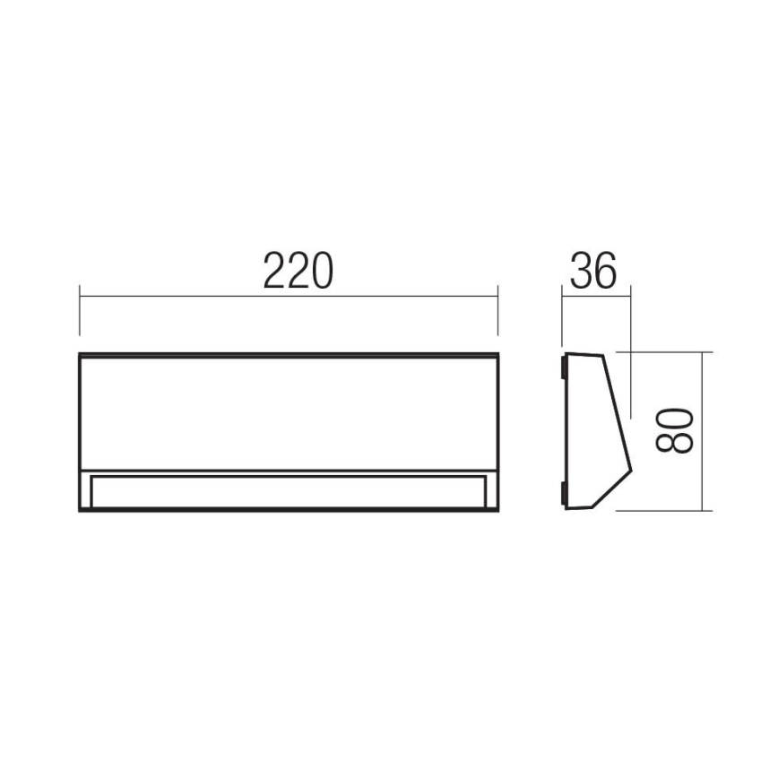 Redo 90680 - Spoljno orijentaciono svetlo ANDER LED/4W/230V 3000K IP65 antracit