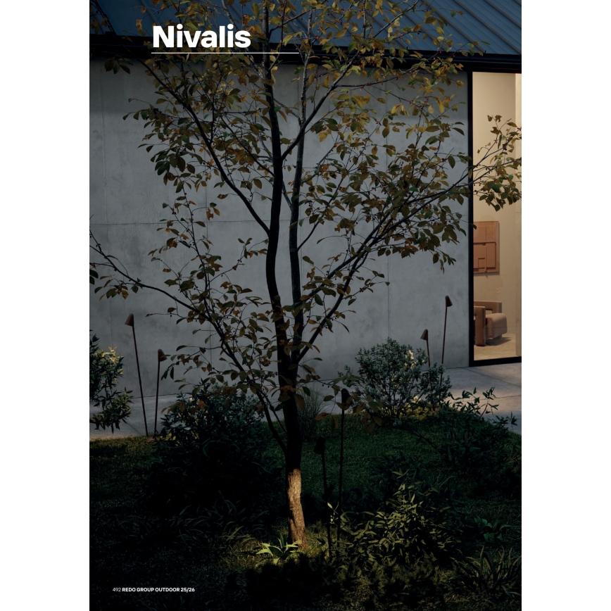Redo 90711 - Spoljašnja LED lampa NIVALIS 2xLED/6,9W/230V 3000K 110 cm IP65 antracit