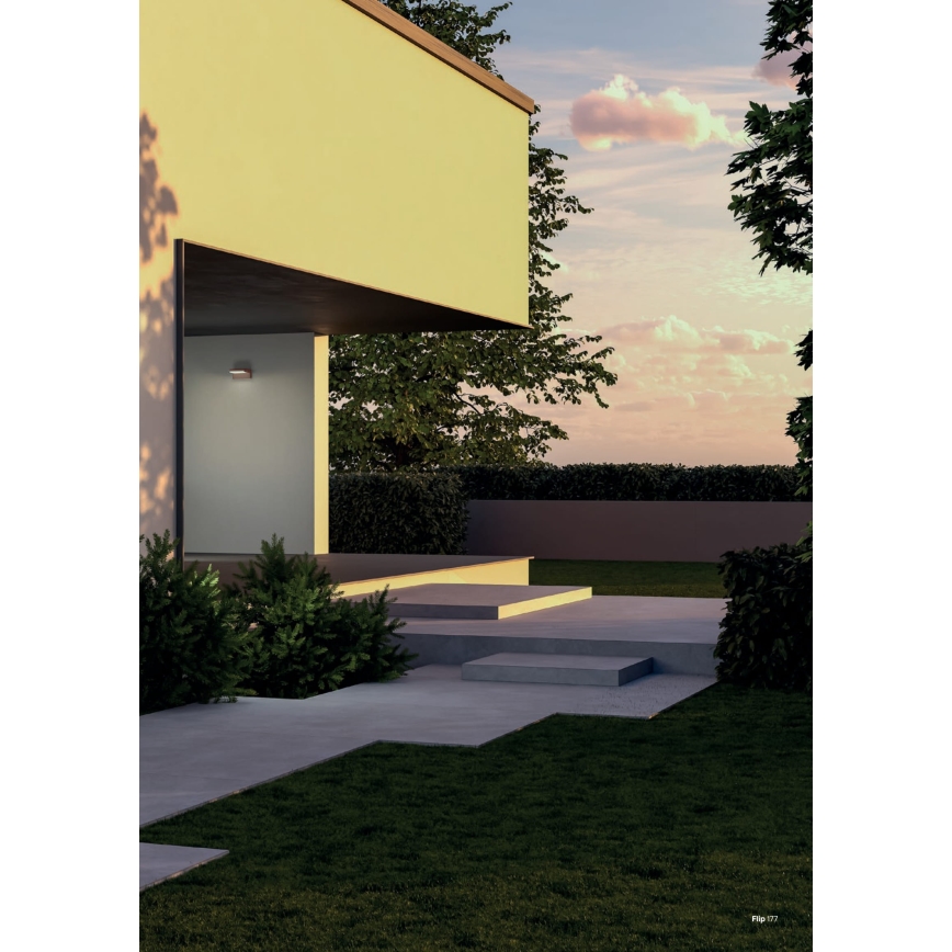 Redo 90716 - LED spoljašnja zidna svetiljka FLIP LED/40W/230V 3000/4000/5000K CRI 90 IP54 braon
