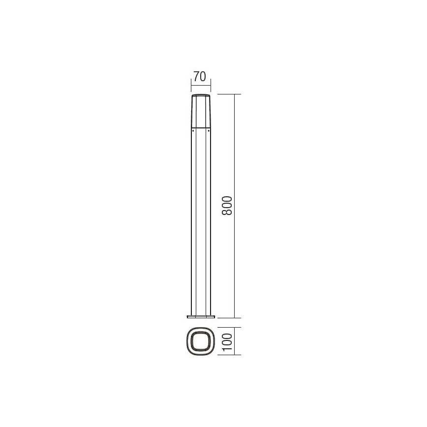 Redo 9078 - Spoljašnja svetiljka CRAYON 1xE27/42W/230V IP44