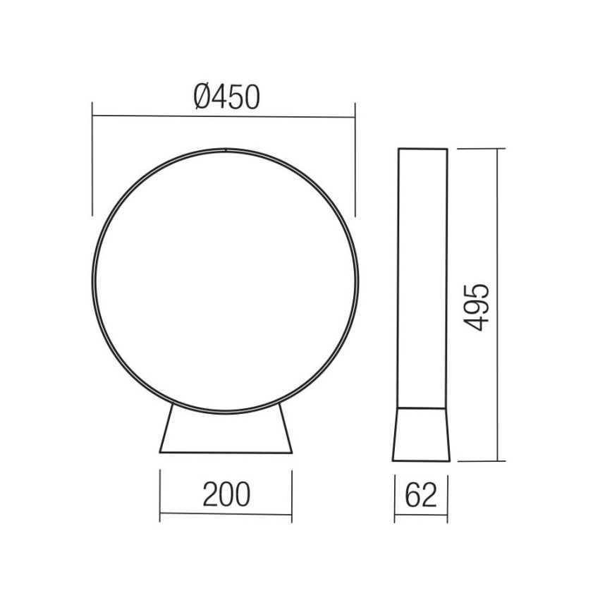 Redo 91066 - LED spoljašnja lampa ONIRO LED/15W/230V 3000K 49,5 cm CRI 90 IP65 antracit