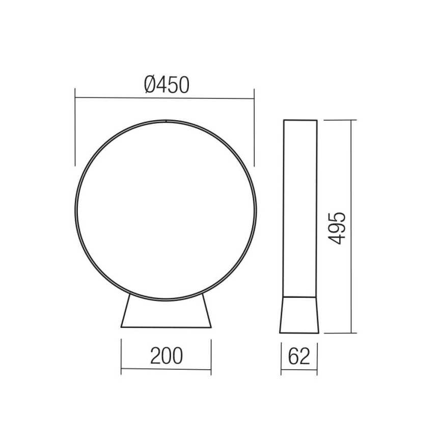 Redo 91067 - LED spoljašnja lampa ONIRO LED/15W/230V 3000K 49,5 cm CRI 90 IP65 braon