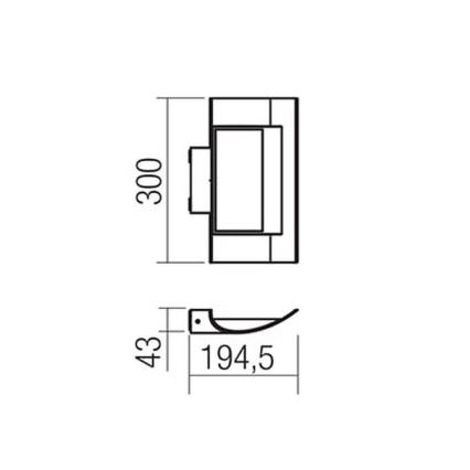 Redo 9112 - LED spoljašnje zidno svetlo VELA LED/24W/230V IP54
