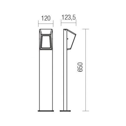 Redo 9168 - ARGES spoljašnja LED lampa, LED/3W/230V, IP54, braon