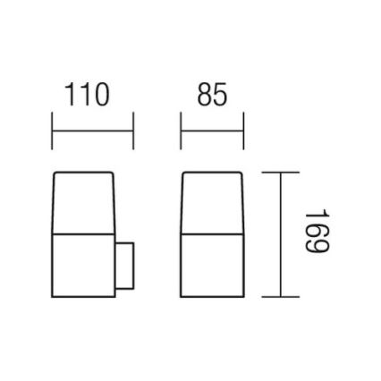Redo 9265 - Spoljna zidna svetiljka TOGO 1xE27/13W/230V IP44
