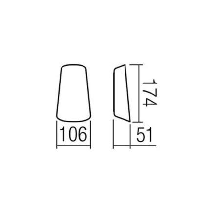 Redo 9536 - LED spoljna zidna svetiljka TWILL LED/11W/230V IP65