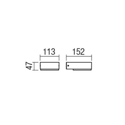 Redo 9560 - LED Spoljašnje zidno svetlo CUBE LED/7,5W/230V 3000K IP54 antracit