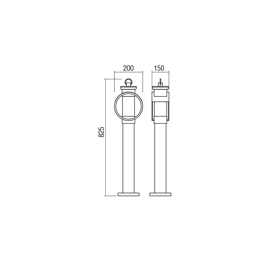 Redo 9573 - Spoljašnja lampa COMPASS 1xE27/42W/230V IP33