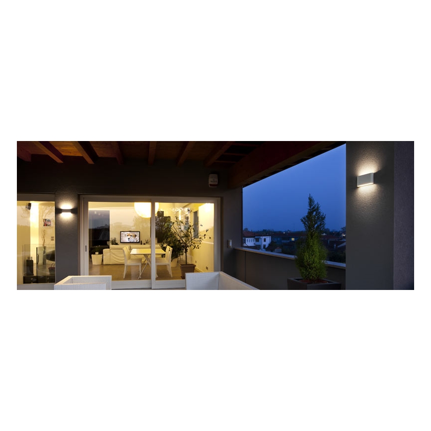 Redo 9622 - LED spoljna zidna svetiljka KLIPPE LED/13W/230V 3000K IP54 bela