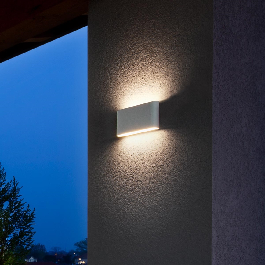 Redo 9622 - LED spoljna zidna svetiljka KLIPPE LED/13W/230V 3000K IP54 bela