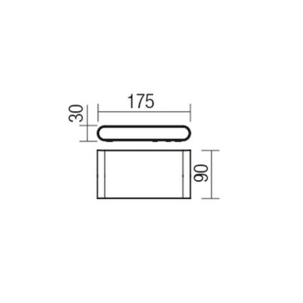 Redo 9622 - LED spoljna zidna svetiljka KLIPPE LED/13W/230V 3000K IP54 bela