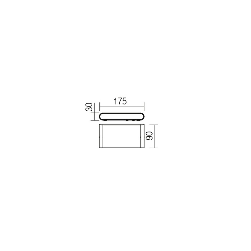 Redo 9622 - LED spoljna zidna svetiljka KLIPPE LED/13W/230V 3000K IP54 bela