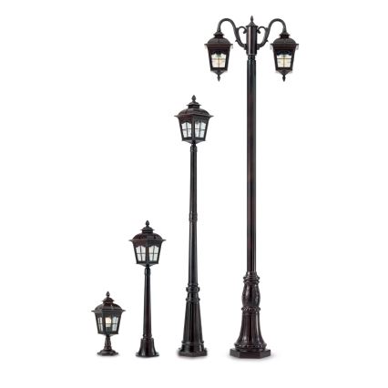 Redo 9652 - Spoljašnja lampa YORK 1xE27/70W/230V IP44 braon
