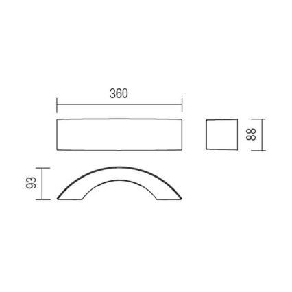 Redo 9903 - LED spoljno zidno svetlo ECLIPSE 3xLED/3W/230V IP54