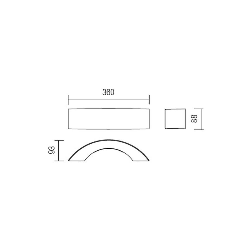 Redo 9903 - LED spoljno zidno svetlo ECLIPSE 3xLED/3W/230V IP54
