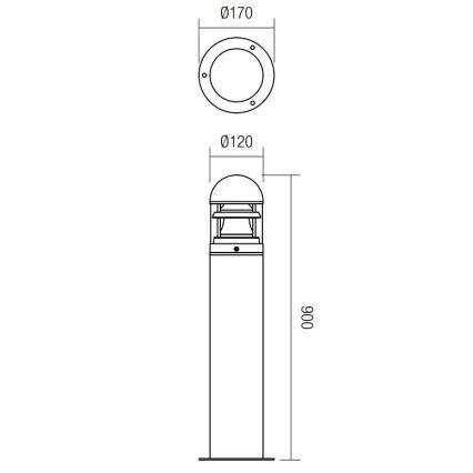 Redo 9946 - Spoljašnja lampa ARGO 1xE27/42W/230V IP54 braon