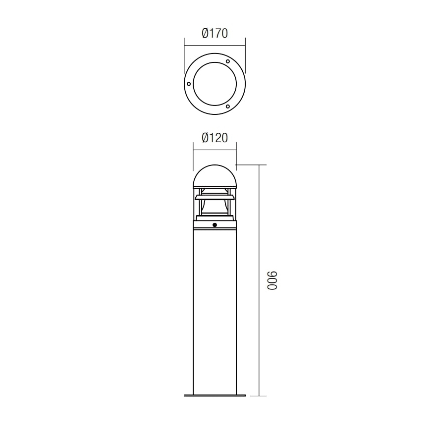 Redo 9946 - Spoljašnja lampa ARGO 1xE27/42W/230V IP54 braon