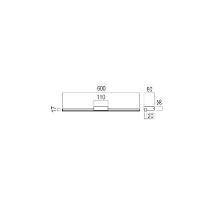 Redo01-3269 - LED ogledalno svetlo za kupatilo ASTON LED/12W/230V 60 cm CRI 90 IP44 sjajni hrom