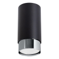 Reflektor NERO 1xGU10/10W/230V 12,5 cm crna/sjajni hrom