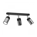 Reflektor NEST 3xGU10/8W/230V crna/sjajni hrom