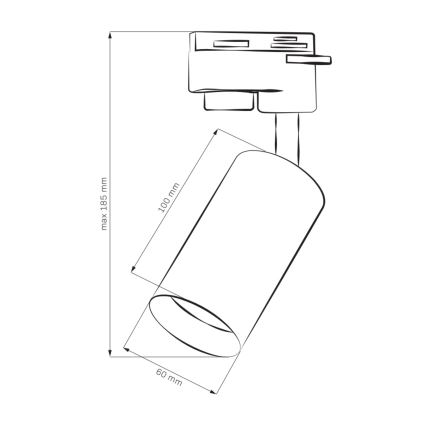 Reflektor za šinski sistem MARIBEL 1xGU10/10W/230V, crne boje