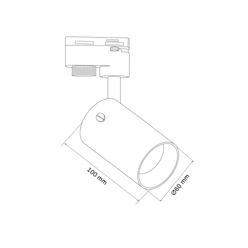 Reflektor za šinski sistem SMOKY 1xGU10/10W/230V, crne boje